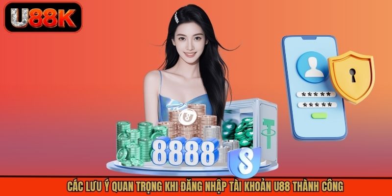 Các lưu ý quan trọng khi đăng nhập tài khoản U88 thành công